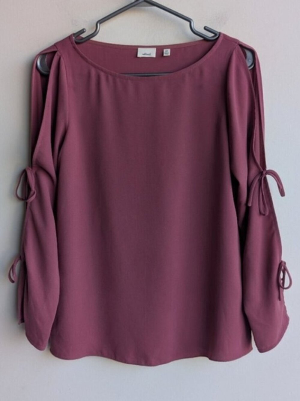 Wilfred Pink Mauve Puzzi Long Sleeve Blouse With Side Cut Outs